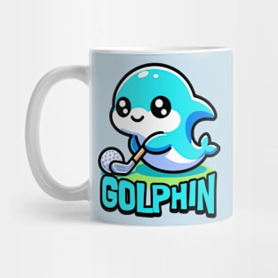 Golphin! Cute Golfing Dolphin Pun Mug